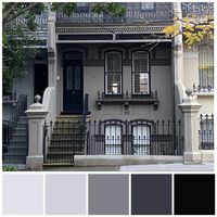 The New Neutrals colour strategy features a major chord of tonal values - that is, light tones plus mid tones plus dark tonal values. Major chords add a clearly defined crispness and convey a sense of energy and vitality. Photograph of 172 Windsor Steet, Paddington, Sydney and colour illustration by Zena O’Connor, PhD © Design Research Associates.