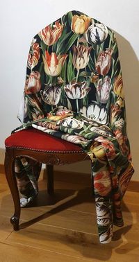 Elegante gebloemde decorstof, Panama - 300x280cm- tulpen - - Catawiki
