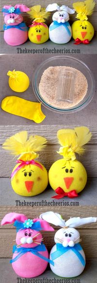 Lembrancinha de páscoa coelhinhos e pintinhos feitos de meia. #arte #artesanato #feitoamao #pascoa #lembrancinhas #coelho