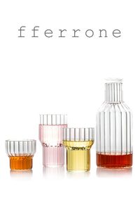 Like the mark of a strong friendship, the Boyd Collection is formally strong, yet with delicate details expressed through the minimal straight lines and inner fluting. Handcrafted without the use of molds by master glassblowers. The borosilicate glass allows for a range of hot and cold applications and is oven, microwave, and dishwasher-safe for everyday use. Design: Felicia Ferrone, 2018 Handcrafted in the Czech Republic