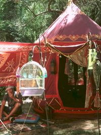 my travelling gypsy tent custom made by my friend Andy