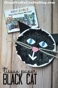 Tissue Paper Black Cat - Kid Craft