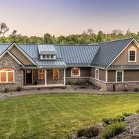 New House with Textured Black ABSeam Roof - A. B. Martin Roofing Supply
