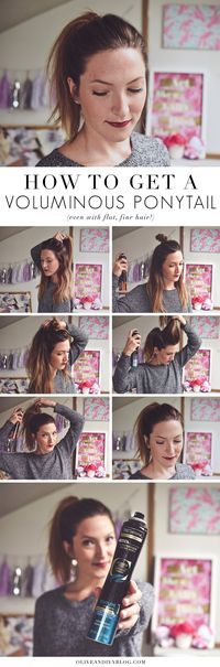 You NEED to try this super easy way to get a voluminous ponytail (even if your hair is flat and fine)! #hairstyles #ponytail #hairtutorial #longhair