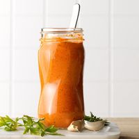 Whether you pair it with fish, roasted veggies or some other creation, this flavor-packed romesco sauce will take your dish to a new level. —Lauren McAnelly, Des Moines, Iowa
