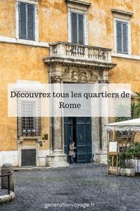 Découvrez tous les quartiers où loger à Rome ! #rome #italie