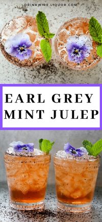 The Earl Grey Mint Julep is a variation of the classic cocktail, the Mint Julep. This spring cocktail is perfect for any Kentucky Derby parties or any other celebration.