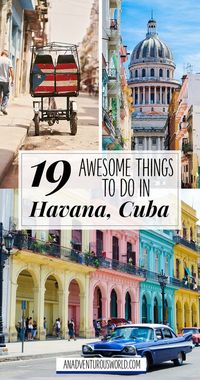 19 Awesome Things to do in Havana, Cuba - From driving around in a classic Cadillac to drinking daiquiris in Ernest Hemingway’s old haunt, here are some of the best things to do in Havana, Cuba. >> Click through to read the full post!