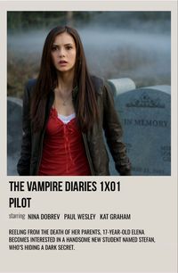 minimal polaroid episode poster for the vampire diaries 1x01 ‘pilot’