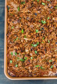 Use your Instant Pot to turn jackfruit into jackfruit carnitas! It only takes 4 minutes of cooking time and the carnitas are full of flavor.