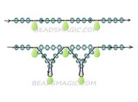 Free pattern for beaded necklace Zefir U need: seed beads 11/0 rondelle beads 6 mm