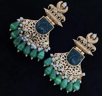 Rs 890net+$ Designer kundan earing