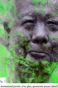 ABSTRACT PORTRAIT ARTIST uses GREENSCREEN PROCESS on glass to symbolize the unknown—& to combine minimalist industrial interior design with modern custom photo-to-painting wall art. SEE MY PROCESS & PORTFOLIO. (((Have an artistic photo? Commission your photo-to-portrait idea at WWW.BAKRYORK.COM))) #ContemporaryArt #ModernArt #ModernArtist #ModernPortrait #PortraitArtist #LuxuryHome #ModernDecor #IndustrialDecor #MinimalistDecor #PortraitArt #ContemporaryPortrait #AbstractPortrait #AbstractArt