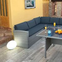 Un conjunto de exterior para crear momentos inolvidables 🥂 Compuesto por un sofá esquinero de dos piezas con capacidad para seis personas y una mesa alta donde disfrutarás de las mejores veladas 🧑🤝🧑 Realizado en ratán sintético y con cojines grises. 📏 Medidas sillones: 169 x 67 x 74 cm y 177 x 67 x 74 cm 📏 Medidas mesa: 145 x 80 x 72 cm #bricocentro #garden #jardín #mueble #mueblejardín #mueble_jardín #comedor #relax #conjuntojardín #conjuntorelax #conjuntocomedor #mesajardín