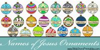 Free Names of God Ornaments for Advent from www.BibleStoryPrintables.com