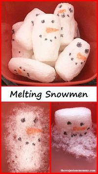 Melting Snowmen -- winter STEM activity using biodegradable packing peanuts