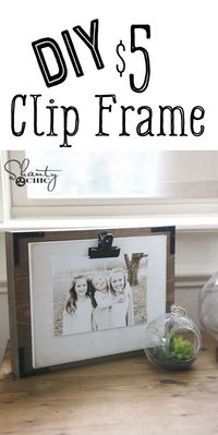 LOVE this frame idea! Super easy to make and super cheap! Free plans and video at www.shanty-2-chic.com!
