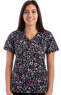 Basics by allheart Women's Scattered Flowers Print Scrub Top| allheart.com