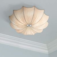 Possini Euro Planetarium 21" Wide Ivory Fabric Ceiling Light - #96999 | Lamps Plus