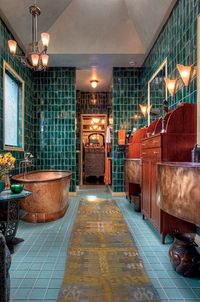 One day... Dream copper & turquoise bathroom