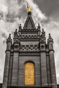 Golden Slc Temple Photograph - Golden Slc Temple Fine Art Print