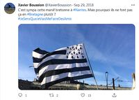 Xavier Boussion, collègue d'Arnaud Wajdzik chez Presse-Ocean, autre filiale d’Ouest-France, aime pratiquer, lui aussi, le trollisme brittophobe en usant des mêmes registres.