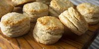 These homemade buttermilk biscuits are buttery and tender. Ice-cold butter and some extra dough folding are key to having lots of flaky layers in each golden brown biscuit.