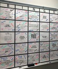 Staff bingo board