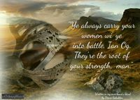 I love this quote and read it last night! From "My Own Heart's Blood," by Diana Gabaldon.