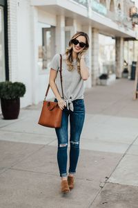 Tie Front Tee & Jeans | LivvyLand