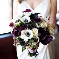 Violetta Flowers - Vero Suh Photography - bouquet with calla lilies, berries and ranunculus