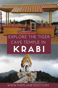 Tiger Cave Temple, also known as Wat Tham Suea, is a Buddhist temple located just northeast of Krabi Town in Thailand. It’s actually one of the most sacred temples in Krabi Province – likely due to the legend that tigers used to roam the area and rest in the caves here. #tigercavetemple #tigercave #thailand #southeastasia #asia | Hiking to Tiger Cave Temple | Explore Thailand | Places to See in Thailand | Thailand Travel