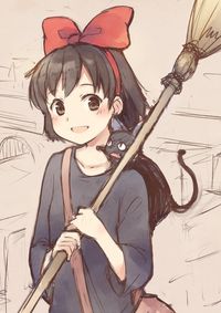 Kiki from Hayao Miyazaki's "Kiki's Delivery Service" - Art by kyuri One of my favorite Miyazaki films