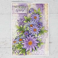 Adorned in Purple Asters Handmade Greeting Card - Would you love to make handmade Wild Asters. See how you can with the full supply list and instructions here! #HeartfeltCreations #cards #handmadecard #cardmaking #scrapbooking #cardsample #cardmakingideas #craftsupplies #diycrafts #papercrafts #handmadeflowers #dies #stamps #wildastercollection #newrelease