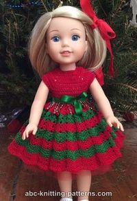 Free Doll Dress Crochet Pattern
