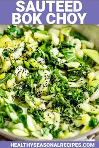 Simple sauteed bok choy is the healthy side dish your table has been missing. Enjoy this nutrient-dense vegetable flavored with garlic and ginger, and cooked using a simple stir-fry method. In just 15 minutes, this easy bok choy recipe will be ready to serve alongside your main dish.