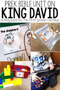 King David was a man in the Bible who took on many roles: shepherd, warrior, musician, and king...just to name a few. Read about how we use our graphic organizer and hands on activities to learn about King David in our preschool sunday school class!