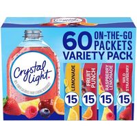Crystal Light Lemonade, Fruit Punch, Raspberry Lemonade and Wild Strawberry Powdered Drink Mix Variety Pack (60 ct.) - Sam's Club