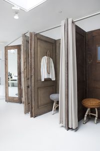 Dressing rooms made with old doors