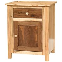 With a small build, this Amish #nightstand offers a cabinet for maximum storage space. Modern and sophisticated, the #minimalist design of this #contemporary bedroom furniture piece, facilitated by the inset door and drawer, is the perfect setting to showcase the innate beauty of solid wood.