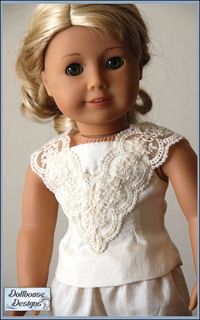 18 inch doll pdf sewing pattern pantaloons and camisole undergarments designed to fit American Girl