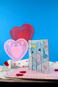 Valentine's Day animal coloring activity for kids