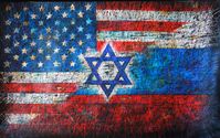 image 0 image 1 image 2 image 3 🔎zoom Request a custom order and have something made just for you. CUSTOM ORDER_ Flags combination 3 in 1_ USA Russia Israel Flags_ Flags wall art_ Hand Painted_ Distressed Flag, Vintage Flag, Textured Art