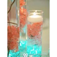 Coral and Turquoise Wedding Centerpieces 4