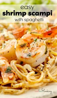 This recipe for Italian shrimp scampi is a minimalist's dream! It comes together in just 30 minutes and it is so easy to make but it has a ton of flavor. Son't miss this restaurant quality shrimp scampi served over spaghetti, perfect for any night of the week.