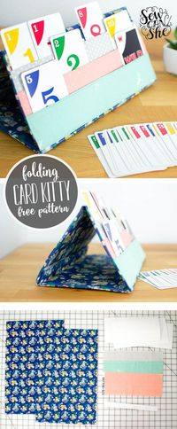 The Card Kitty (card holder for playing card games) - free sewing tutorial — SewCanShe | Free Sewing Patterns and Tutorials