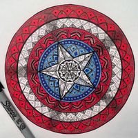 Captain America shield mandala