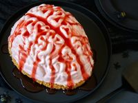 Get No-Bake Strawberry Cheesecake Brain Recipe from Food Network