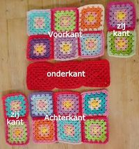 Haken en meer: Patroon beschrijving voor de granny square tas.