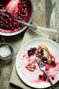 Mixed Berry Mascarpone French Toast - A fantastic brioche french toast topped with honey mascarpone cheese and mixed berry compote.